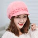 Rabbit Fur Knitted Wool Bucket Hat